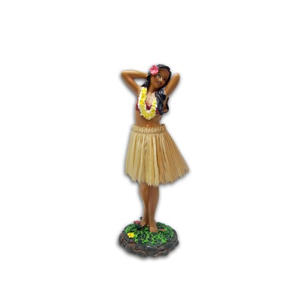 KC Hawaii Leilani Dashboard Hula Doll Flower Placing Pose 7 inch