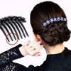 EZ PEACH Rhinestone Hair Comb DE Yaii Wind, Rakuchin, Cantan,