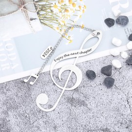 Bookmark for Women Men Her Him 2024 Graduation Gifts for Music Teacher Music College University High School Student 2024 Retirement Gifts for Women Music Lover Christmas Stocking Stuffers for Friends