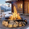 36-Inch Smokeless Fire Pit Ring, Easy 8-Piece Iron Sheet Assembly,