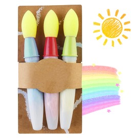 LUHOCIY 3 Stück, Sidewalk Chalk Paintbrush, Sidewalk Chalk Paint Brush Set, DIY Kinder Basteln Scrapbooking Pinsel, für Zeichnung Pflaster Kreide, Scrapbooking und Handwerk Projekte für Kinder