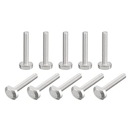 sourcing map T-Slot Bolts, 10pcs M6x40mm T Slot Drop-in Stud Sliding Bolts 304 Stainless Steel T Shape Screws for T Track
