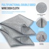 YIGAARUI Wire Dishwashing Cloth Non Scratch Dish Scrubbing Cloth，Multipurpose Wire