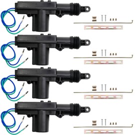 4Piece 12V Universal Door Lock Actuator, Power Door Lock Actuators, 2 Wire Automotive Door Lock Actuator Kit(Black)