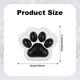 BOXOB Big Cat Paw Squeeze Toys, Cute Soft Large Cat Paw Squeeze Pinch Toy Pressure Alleviation for School Office (Transparent, Black)