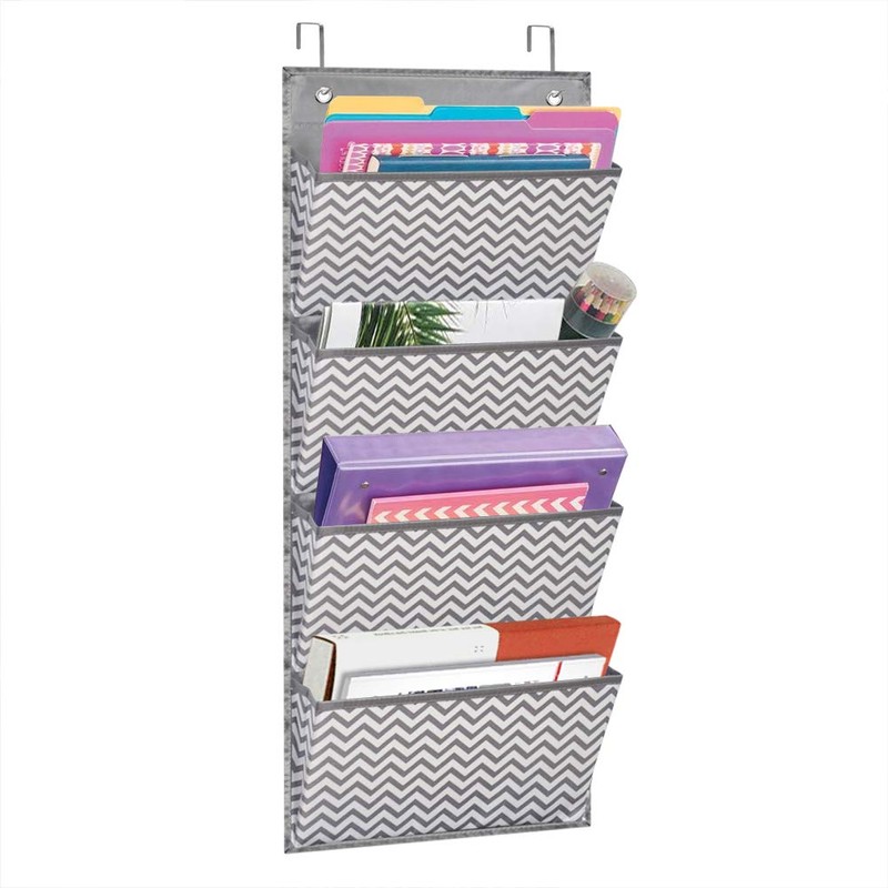 Eamay Wall Mount/Over Door File Hanging Storage Organizer - 4