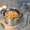 SLOTTET 8 Quart Stainless Steel Stock Pot with Strainer Glass