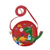 ZGMYC Cartoon Dinosaur Crossbody Purse for Boys Girls, Cute Round