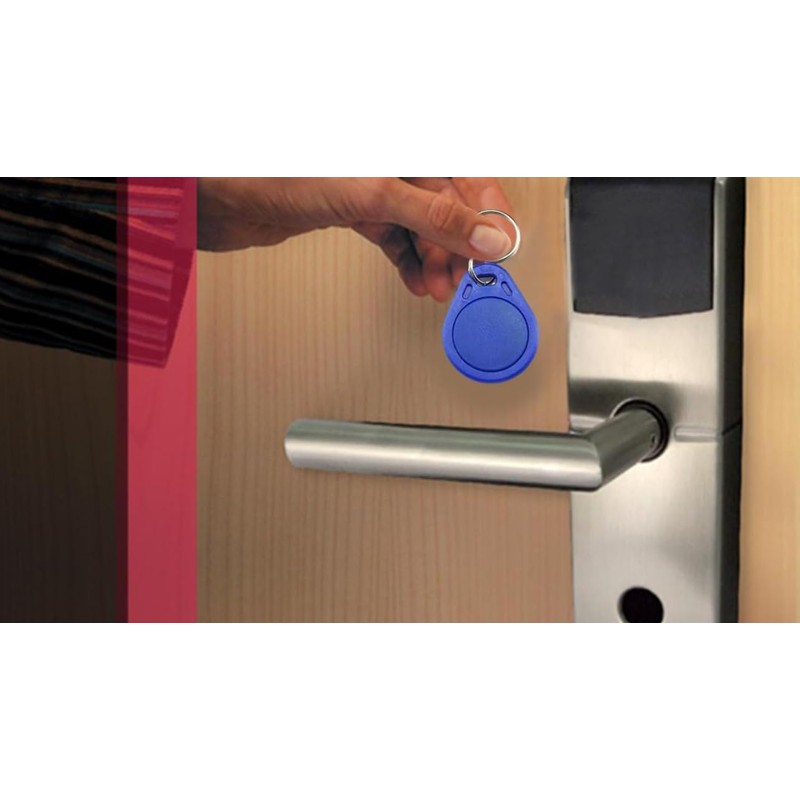 RFID Key Fobs, 125KHz TK4100/EM4100 Proximity Tags, 100-Pack, Blue