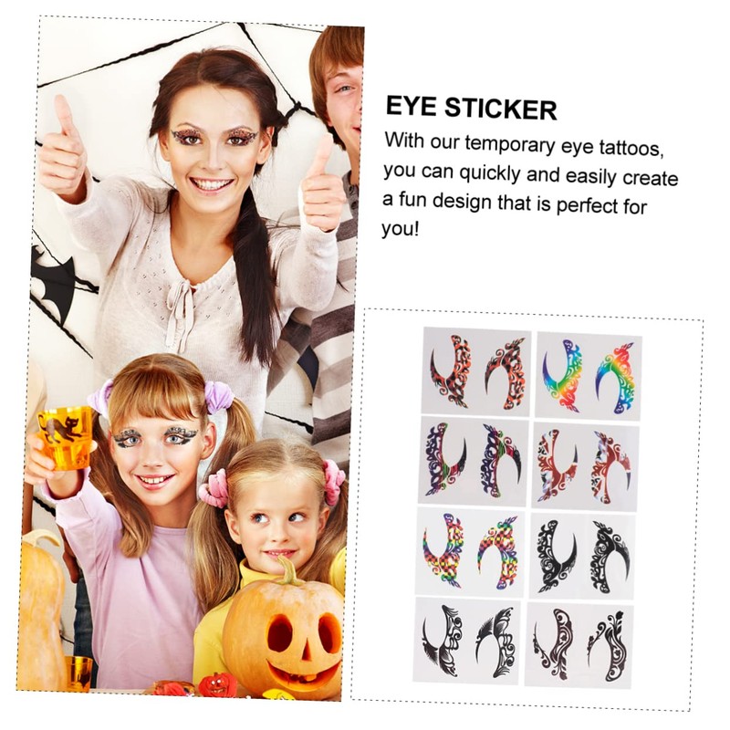 TOVINANNA 8pairs Artistic Eye Liner Stickers for Makeup to Use