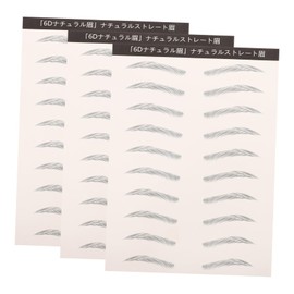 VICASKY 3 Sheets Hair Like Temporary Transfer Decals for Effortless Grooming and Shaping Black for Beginners and Quick Makeup Application