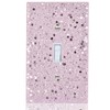 YNQIZKI Pink Glitter Light Switch Cover - Sparkling Wall Plate