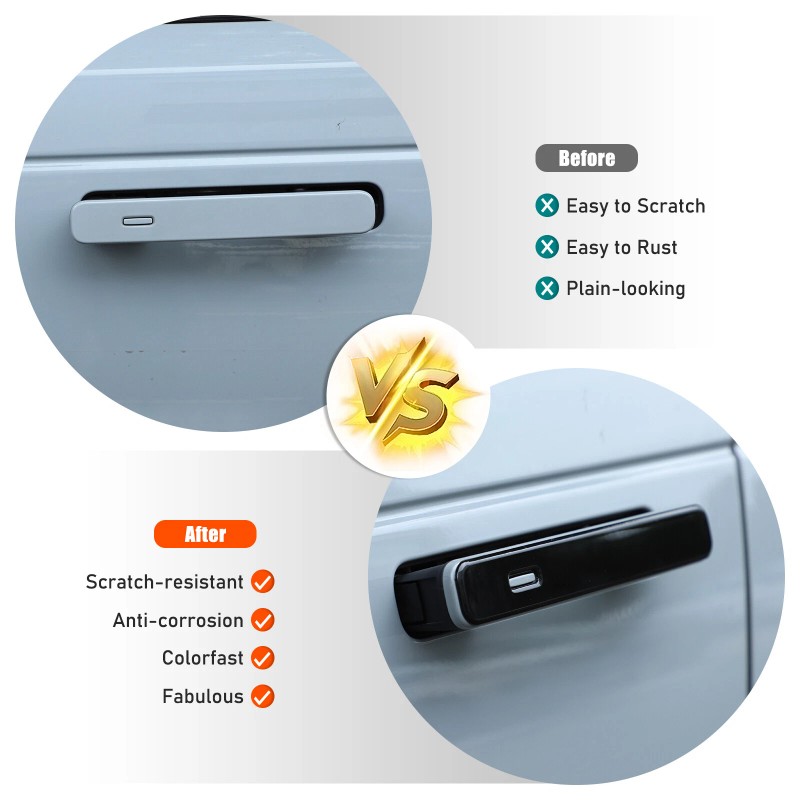 carmotion88 ABS Glossy Black Car Door Grab Handle Trim Cover