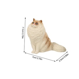 Kisangel 4pcs Lifelike Cat Figurine Realistic Plastic Cat Statues for Home Cute Desktop Ornament for Animal Lovers for Party Decorations