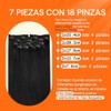 Full Shine Extensiones de Cabello con Clip Rubio y Negro