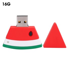 Cartoon U Disk PVC Small USB Watermelon Pattern Flash Pen Drive Cute Memory Stick16G