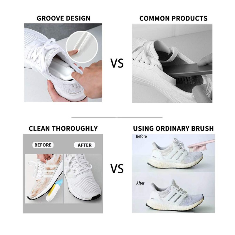 Andiker Professional Cleaning Shoe Brush, Multifunctional Long Handle Brush Cleaner,