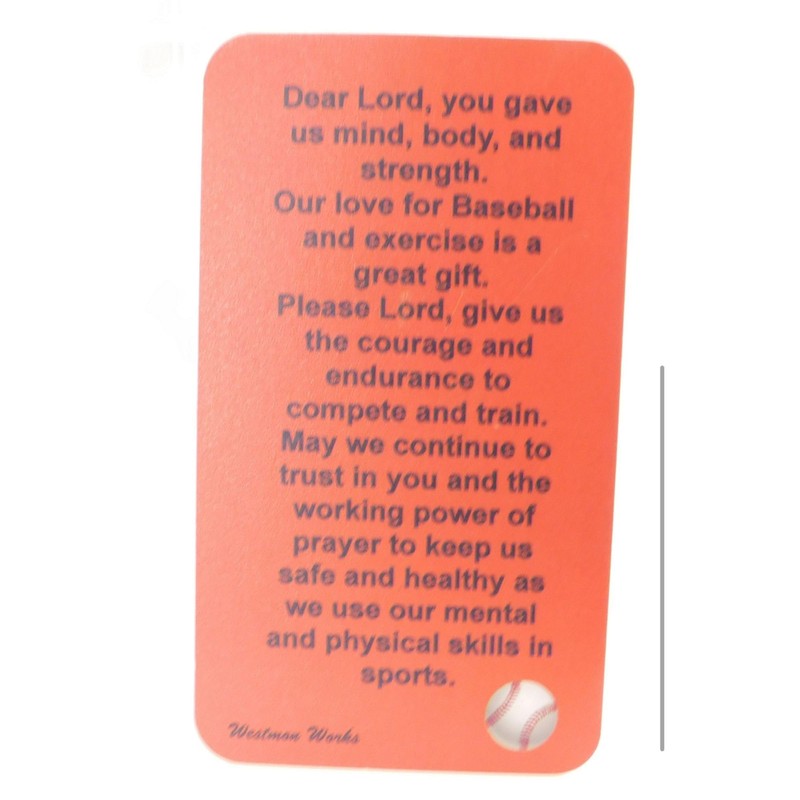 Westmon Works Men's Baseball Bracelet Prayer Set Metal Ball Charm