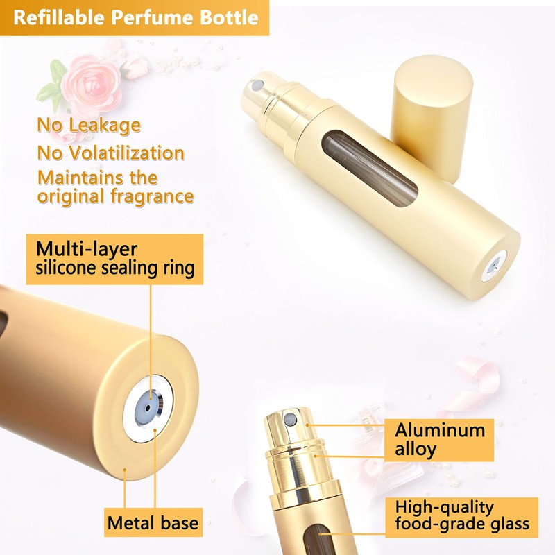 ANTOKX Perfume Travel Refillable Atomizer - 3-Pack 5ML Pocket Perfume