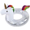 NEFUSI Unicorn Float, PVC with Glitter Glitter, Pool/Sea/SNS