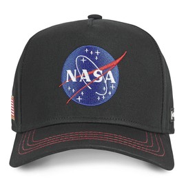 Tracker Cap Men's 100% Cotton Cap Men's Nasa Logo Sensitive Skin Black One Size, black