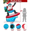 6FT Christmas Black Santa Surfing Inflatable -Christmas Yard Decoration Santa