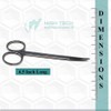 Premium Iris Scissors Micro Dissecting Scissors Curved 4.5" with Fine