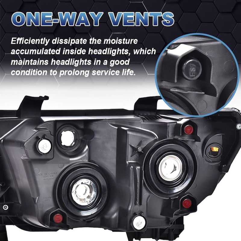 PIT66 Headlights Assembly Pair Fit for 2007-2013 Tundra (W/O Headlight