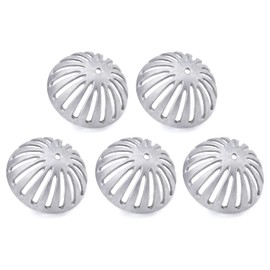 Floor Sink Strainer, Floor Drain Strainer, Heavy Duty Aluminum Dome Drain Cover, Floor Drain Cover for Restaurant, Home, Outdoor Garden, Kitchen, Bar, Buffet or Food Service 5-1/2" W x 2-1/4"H(5PCS)