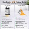 Ourokhome Cheese Grater, Handheld Box Grater with Container & Lid,