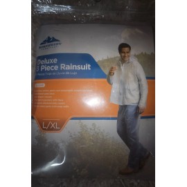 Northwest Territory Men's Northwest Territory Deluxe 3 Piece Rainsuit Clear Jacket, Pants, Hood L/XL