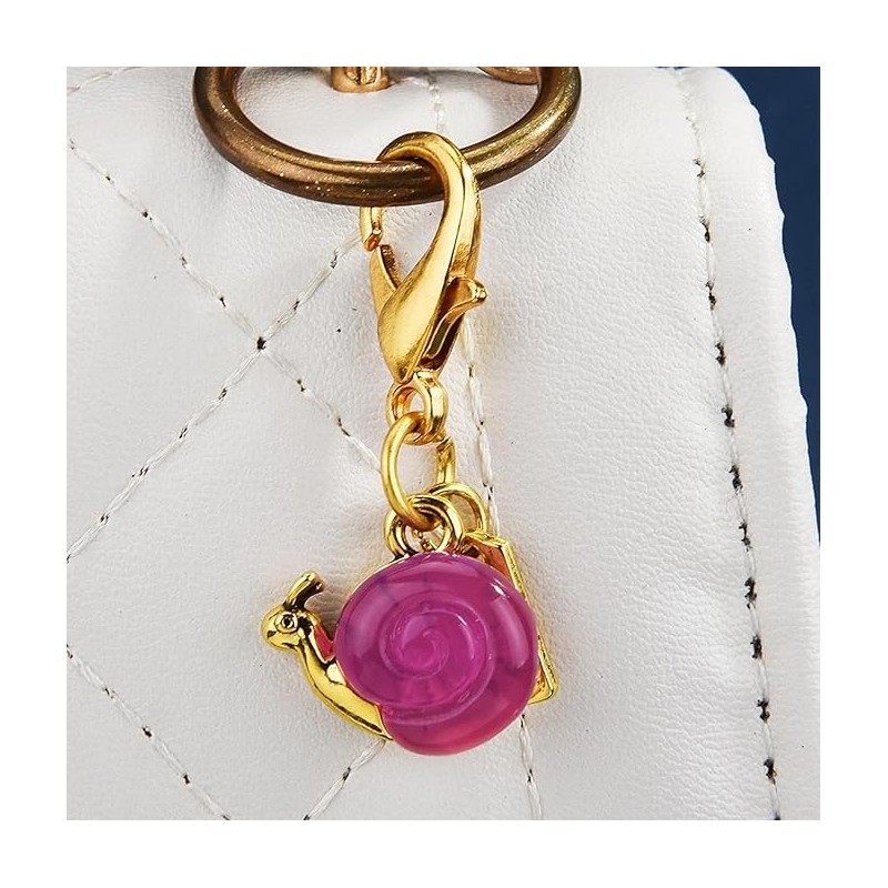 LXHSLJN Agate Snail Keychain Bag Charms for Women Handbags Cute