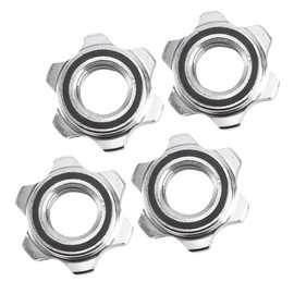 Sosoport 4pcs Anti-Slip Nuts Collars Dumbbell Security Nuts Security for Barbell Easy Install Remove