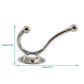 Ulifestar 5 Pack Coat Hooks Wall Mounted, Metal Hooks for Hanging Coats Towels Keys Plants Clothes Bags,Waterproof Rustic Shower Hanger Hooks for Garage Kitchen Bathroom with Screws (Silver)