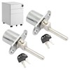 2Pcs Wardobe Locks with Key Zinc Alloy Material, Anticorrosion Antirust