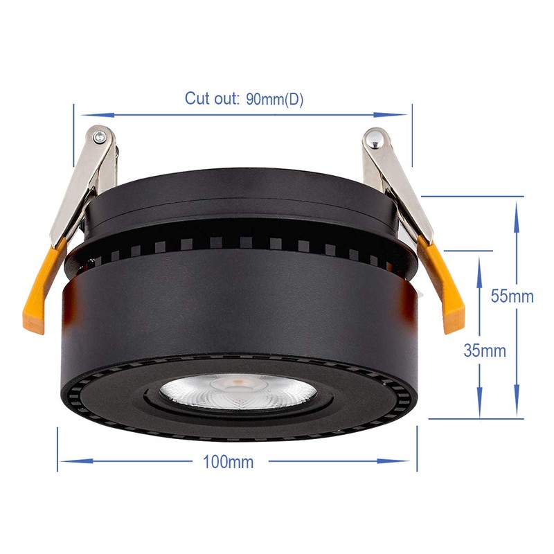 Dr.lazy Indoor 12W LED Recessed Ceiling Spotlights, Ceiling Spots, recessed