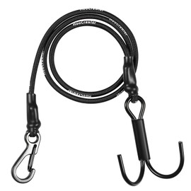 HooCrawler RC Crawler Kinetic Winch Strap, Escape Rope, Rescue Trailer Hook for 1/8 1/10 LCG Chassis Axial SCX10 I II Capra RR10 TRX4 (Classic Black)