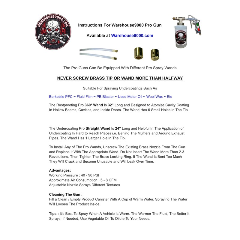 NH Oil V3 Pro Undercoating Gun - 2 Wand Kit