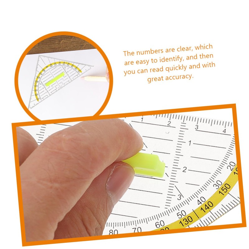 DOITOOL 6Pcs Triangle Ruler Set Multi Function Drawing Tools for