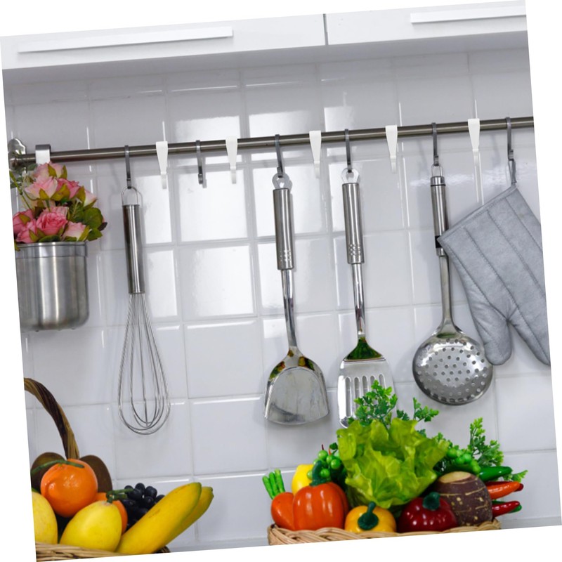 Kichvoe 6pcs Kitchen Wall Hooks Compact S Shape Plastic Hangers