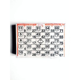 MDXSB United Novelty 1 on Double Action Double Play Bingo Paper Game Cards- Pack of 500- Orange