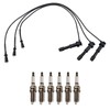 TRQ Ignition Kit Spark Plugs Spark Plugs Wire Set Compatible