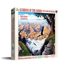 SUNSOUT INC - Guardians of The Canyon - 500 pc Jigsaw Puzzle by Artist: John Van Straalen - Finished Size 19" x 19" - MPN# 20562