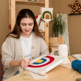 Embroidery Scissors, Small Craft Stainless Steel Scissors for Sewing Threading Needlework Handicraft Trimming 1pcs with Fake Leather Scissors Cover - Gold