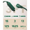 DEWENWILS 2-Pack Extension Cord 3 Ft, 16 AWG Extension Cord