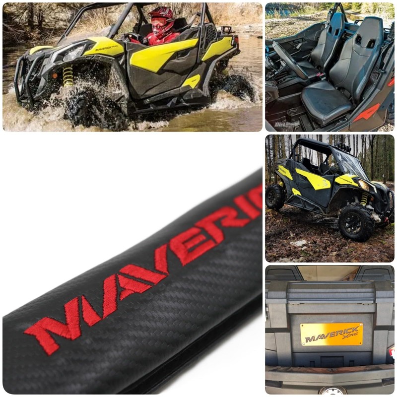 Carbon Fiber Seat Belt Shoulder Pads Compatible with Maverick Trail