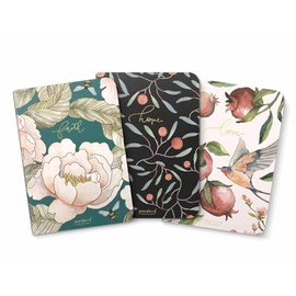 Gracelaced Lined Notebooks, Set of 3, Faith, Hope, Love