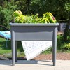 Sunnydaze Self-Watering Raised Garden Bed with Cover - Includes Water