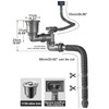 QruiLanTu Single Sink Kitchen Sink Drain Kit Space Saving Flexible