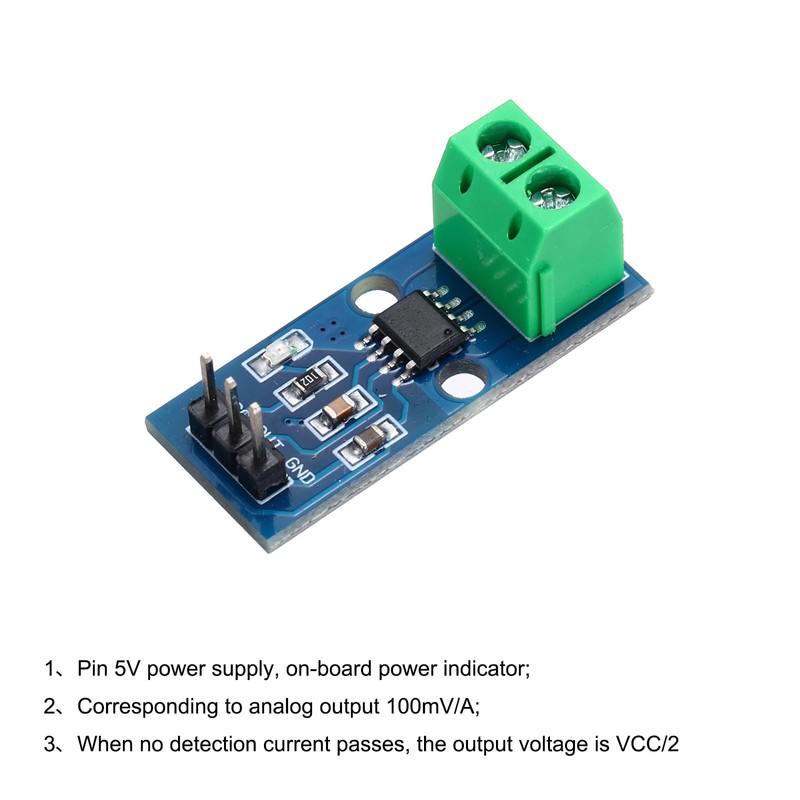 sourcing map 2pcs ACS712 Current Sensor Module 30A Range Hall